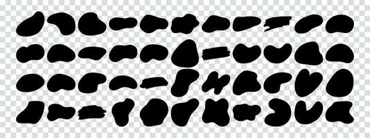 Abstract decorative irregular blob shapes collection. Doodle design elements vector