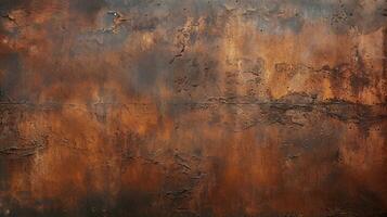 AI generated Grunge Rusted Metal Texture. Rusty, Iron, Wallpaper photo