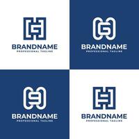 Modern Letter HG Monogram Logo, suitable for business with HG or GH initials vector