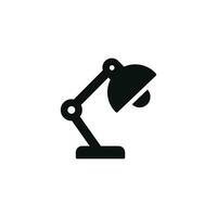 Desk lamp icon isolated on white background vector