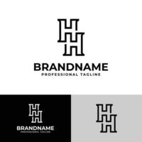 Modern Letter HH Line Logo, suitable for business with HH initials vector