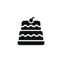 Cake icon isolated on white background vector