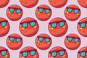 cool mars planet character seamless pattern vector illustration