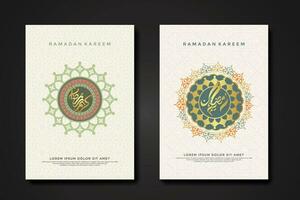 Set cover background template for ramadan event vector