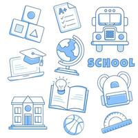 School Education Icon Set vector