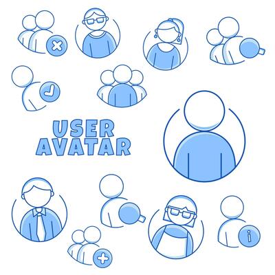 User Avatar Vector Icon Set