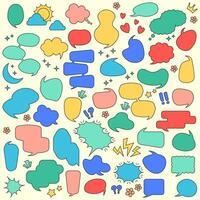 Vector Speech Bubble Colorful Set