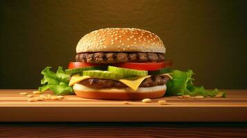 ai generado hamburguesa 3d generativo ai foto