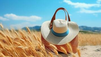 A stock photo of a blank summer bag mockup