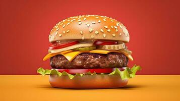 AI generated burger 3d Generative AI photo