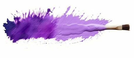 AI generated Acrylic stain paint brush stroke purple photo