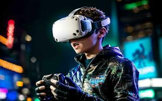 AI generated Journey into the Future A Tale of Virtual Reality Marvels and Gaming Wonders ai generated photo