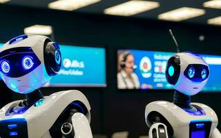 AI generated AI Revolutionizing Customer Service The Rise of Call Center Robots ai generated photo