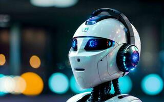 AI generated AI Revolutionizing Customer Service The Rise of Call Center Robots ai generated photo