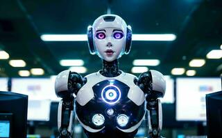 AI generated AI Revolutionizing Customer Service The Rise of Call Center Robots ai generated photo