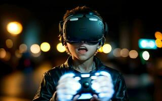 AI generated Journey into the Future A Tale of Virtual Reality Marvels and Gaming Wonders ai generated photo