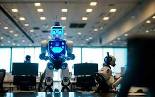 AI generated AI Revolutionizing Customer Service The Rise of Call Center Robots ai generated photo