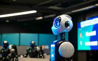 AI generated AI Revolutionizing Customer Service The Rise of Call Center Robots ai generated photo