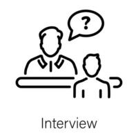 Trendy Interview Concepts vector