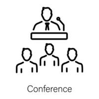 Trendy Conference Concepts vector