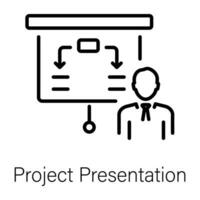 Trendy Project Presentation vector