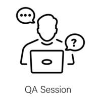 Trendy QA Session vector
