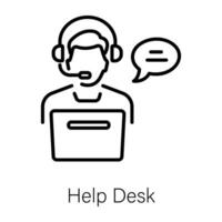 Trendy Help Desk vector