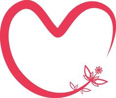 heart with flowers vector