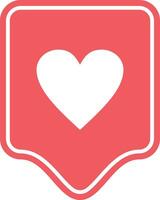 pink heart icon vector