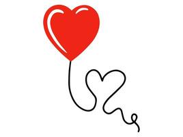 Love Balloon for Valentine Day Decoration vector