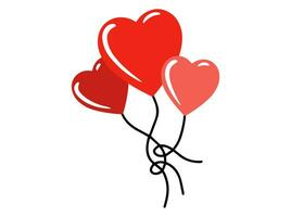 Party Celebrate with Love Red Balloon vector