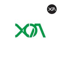 Letter XOA Monogram Logo Design vector