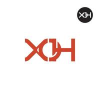 Letter XOH Monogram Logo Design vector