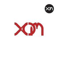 letra xom monograma logo diseño vector