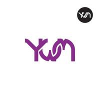 Letter YWM Monogram Logo Design vector