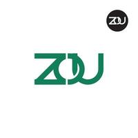 Letter ZOU Monogram Logo Design vector