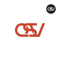 Letter QSV Monogram Logo Design vector