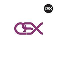 letra qsx monograma logo diseño vector