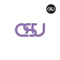 Letter QSU Monogram Logo Design vector