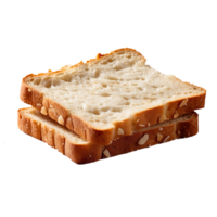 AI generated Crunchy bread pieces isolated on transparent background png