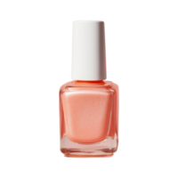 AI generated Shimmery peach nail polish smudged isolated on transparent background png