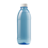 AI generated Water filled plastic bottles with caps isolated on transparent background png