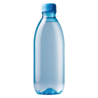 AI generated Water filled plastic bottles with caps isolated on transparent background png