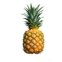 AI generated Colored pineapple without moisture isolated on transparent background png