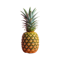 AI generated Colored pineapple without moisture isolated on transparent background png