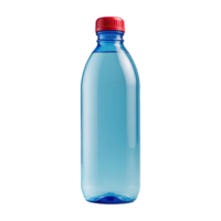 AI generated Water filled plastic bottles with caps isolated on transparent background png