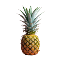 AI generated Colored pineapple without moisture isolated on transparent background png