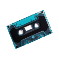 AI generated audio cassette isolated on transparent background png