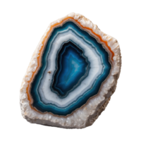 AI generated agate stone mineral isolated on transparent background png