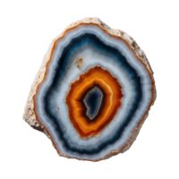 AI generated agate stone mineral isolated on transparent background png